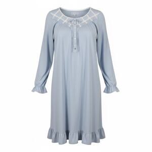 Eileen West Night Gown Pajama Womens Medium Long Sleeve Sweater‎ Knit Light Blue